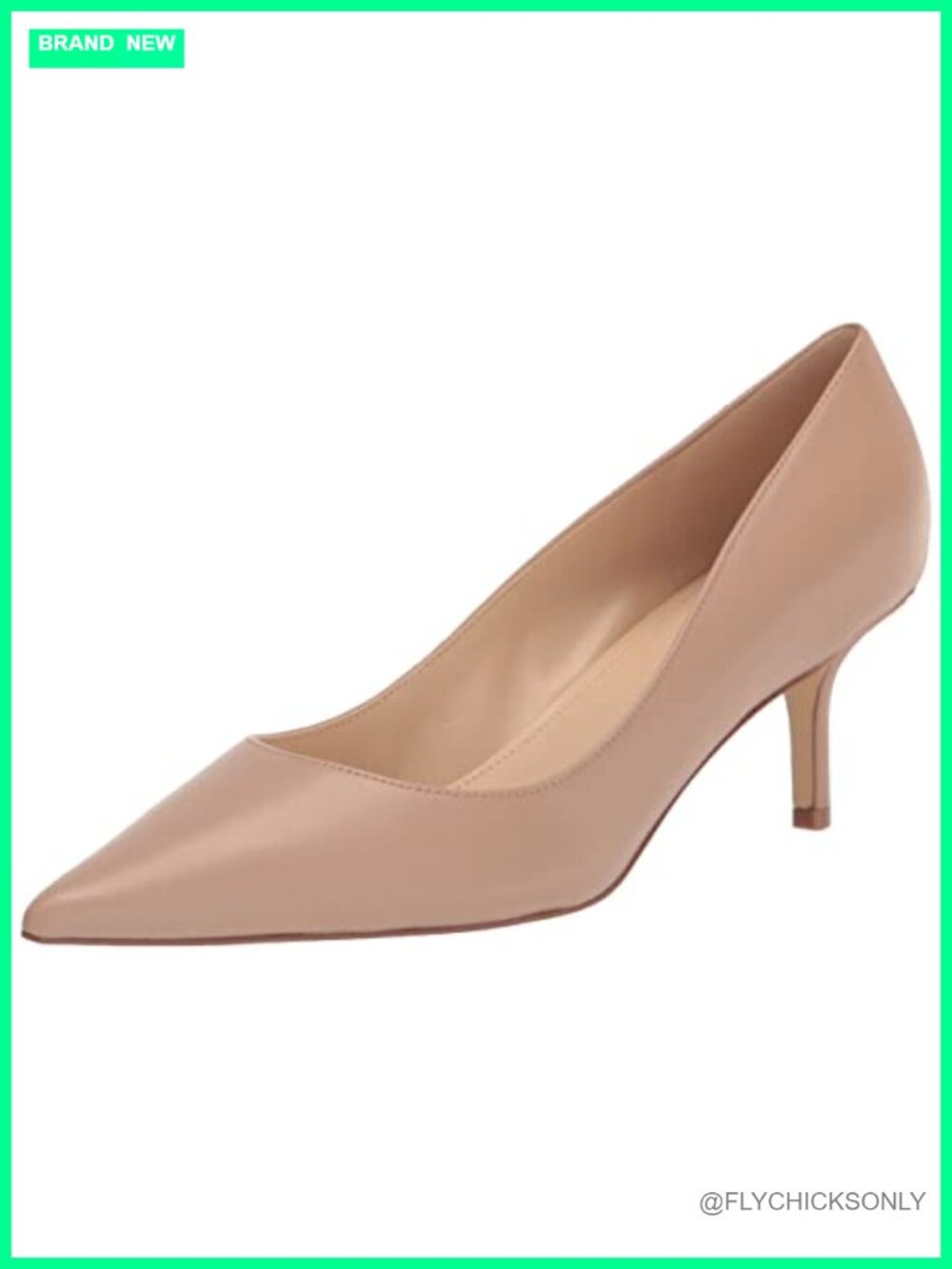 Marc Fisher Alola Pointed Toe Kitten Heel Slip On Dress Pumps